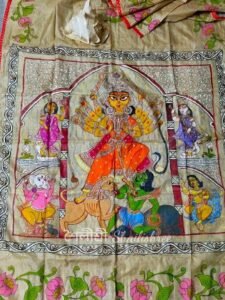 maa_durga_patachitra_saree