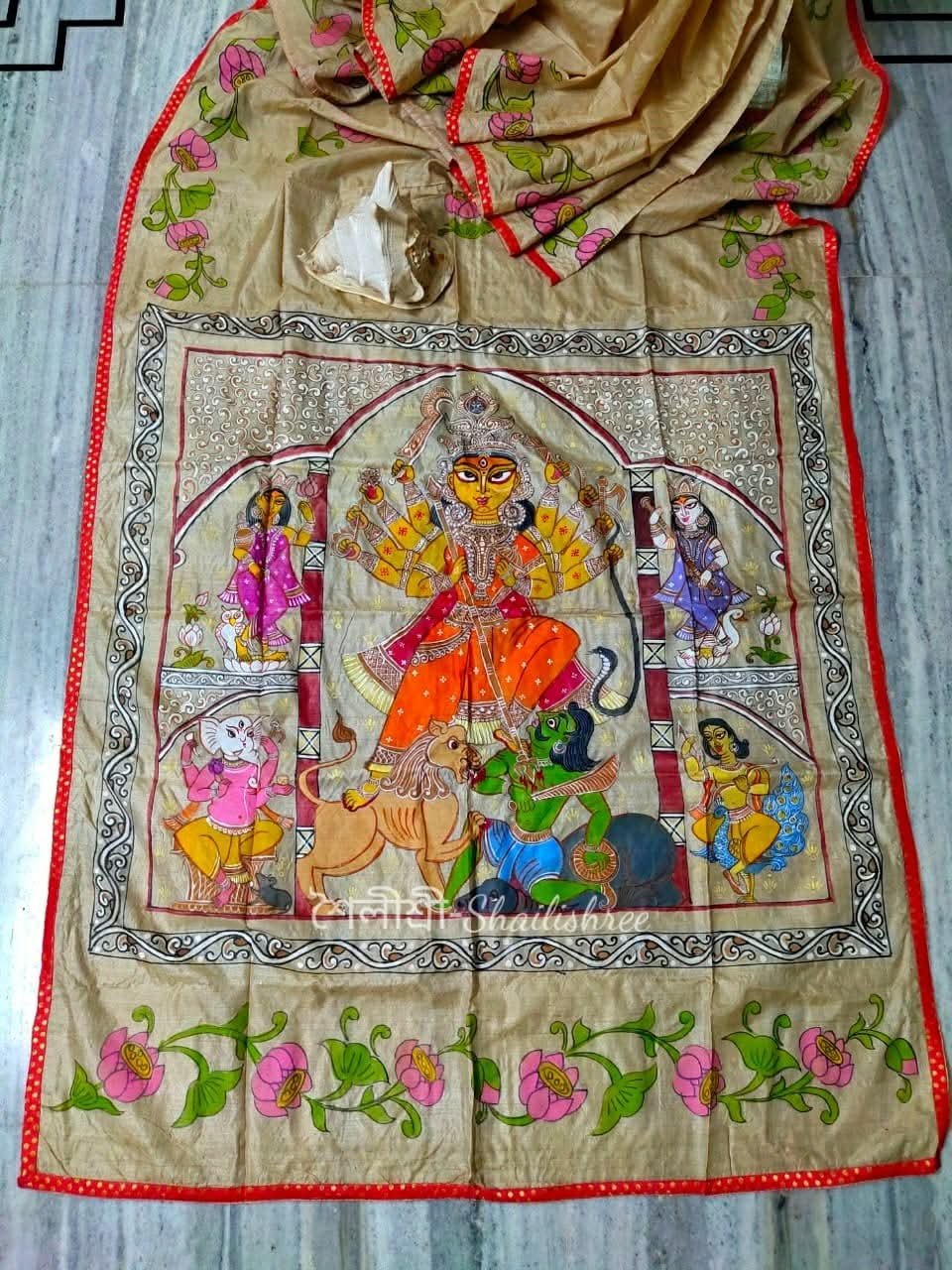 maa_durga_patachitra_saree_b