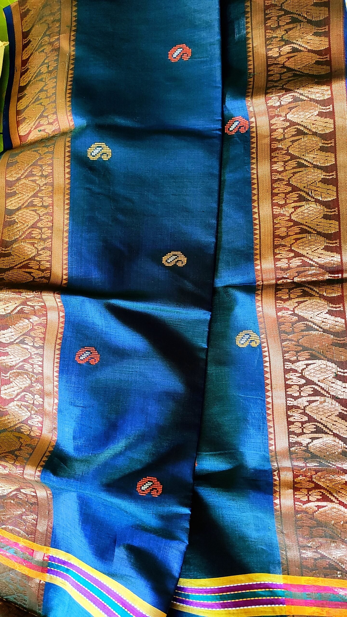 Authentic Kalakhetra Peacock Saree - Image 2