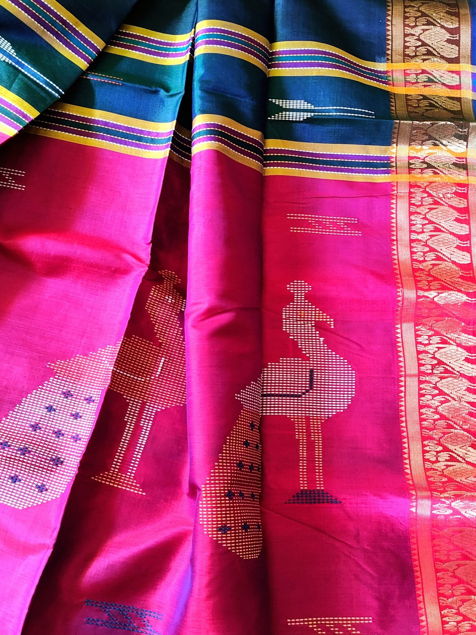Authentic Kalakhetra Peacock Saree