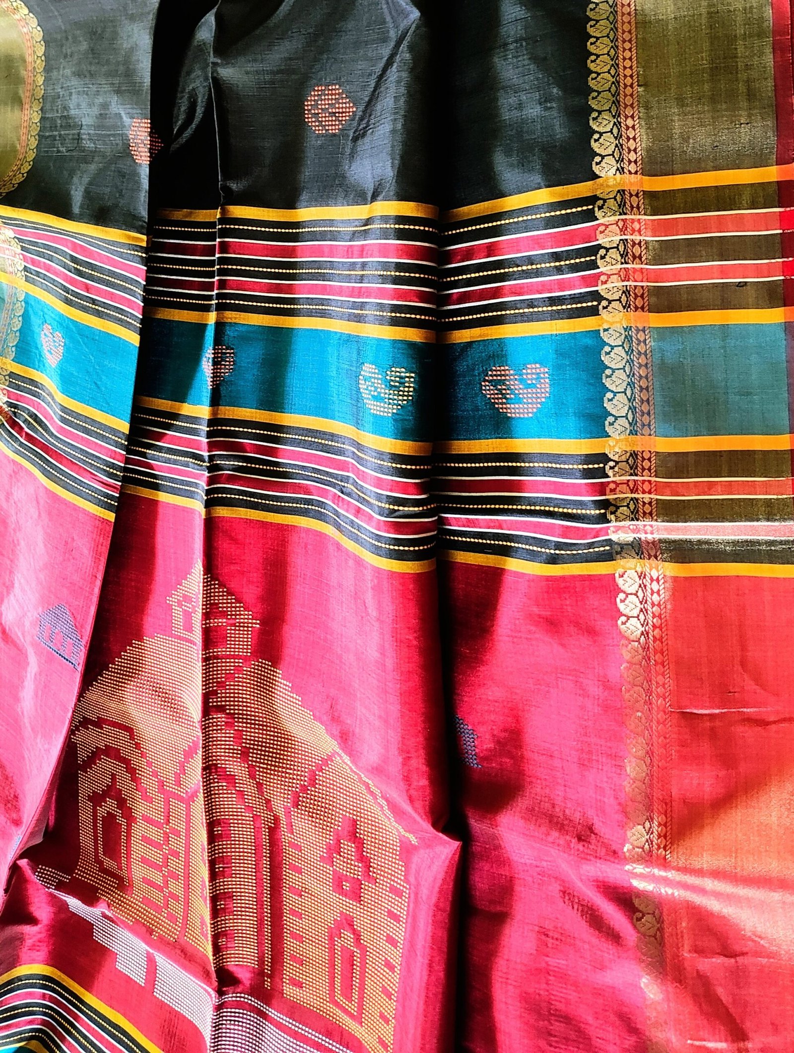 Authentic Kalakhetra Temple Saree