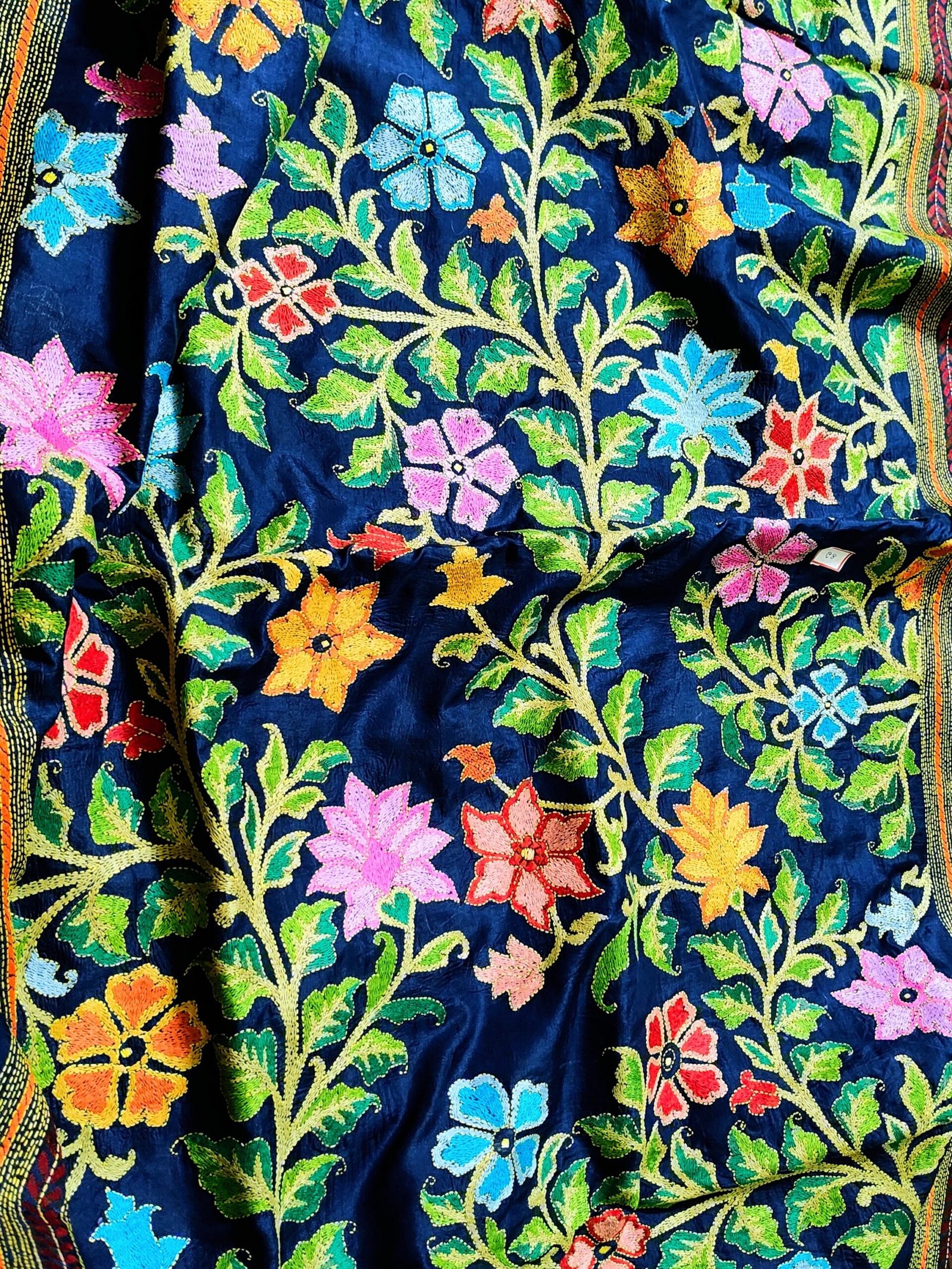 Authentic Kantha Bagicha Symphony Saree
